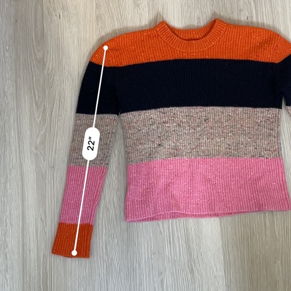 A.L.C. Multicolor Striped Sweater - Orange, Black, Pink, Gray - Picture 9 of 9